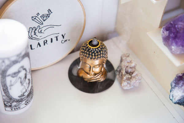 Bronze Buddha Backflow Incense Burner - Premium Crystals + Gifts from Clarity Co. - NZ's Favourite Online Crystal Shop
