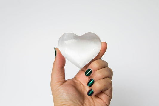 Satin Spar (Selenite) Heart - Premium Crystals + Gifts from Clarity Co. - NZ's Favourite Online Crystal Shop