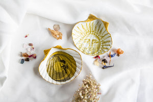 Sun / Moon Scallop Trinket Dish - Bijoux Beach - Premium Crystals + Gifts from Bijoux Beach - NZ's Favourite Online Crystal Shop