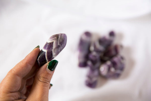 Chevron Amethyst XL Tumblestones - Premium Crystals + Gifts from Clarity Co. - NZ's Favourite Online Crystal Shop