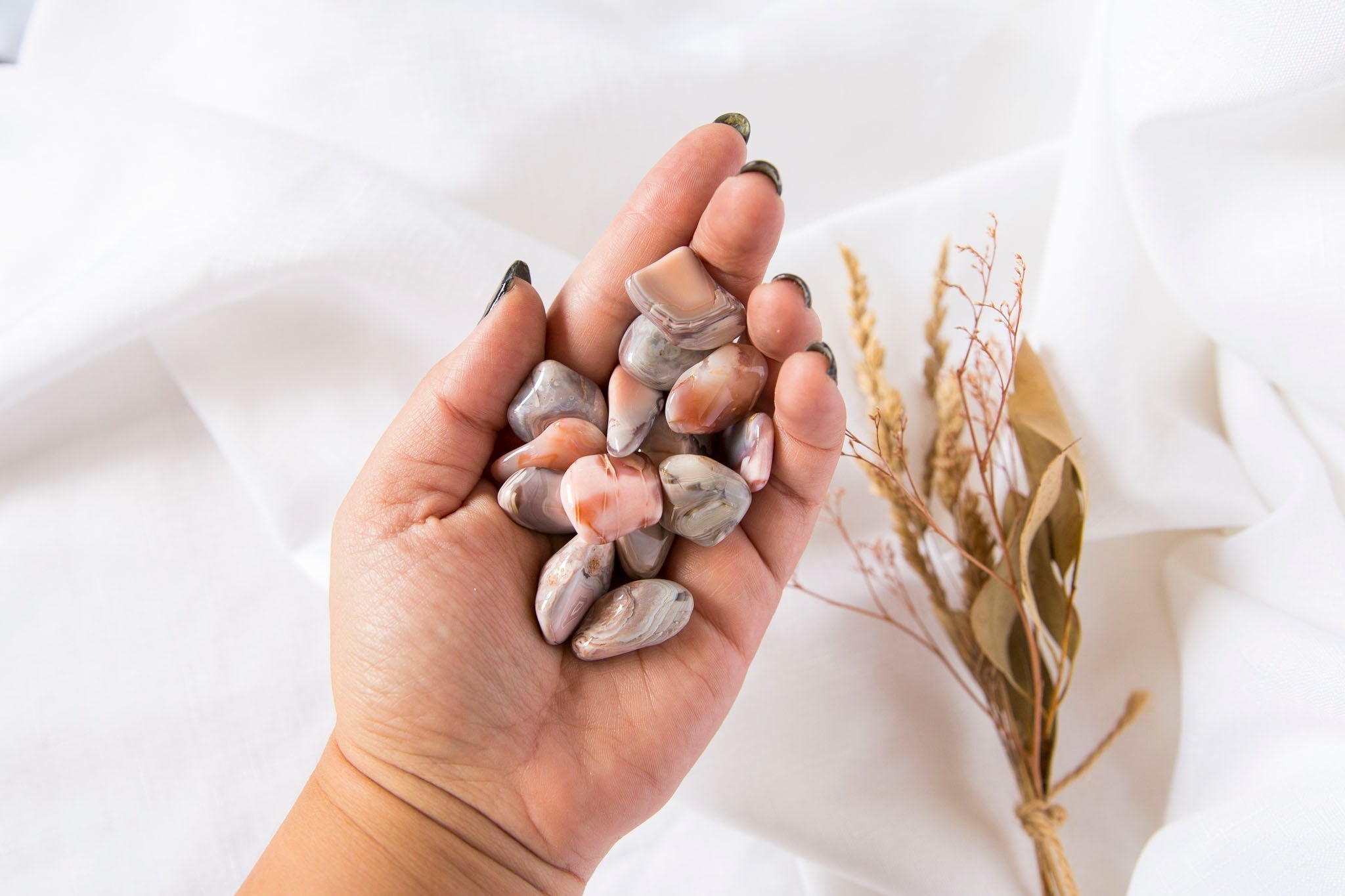 Pink Botswana Agate Tumblestones - Premium Crystals + Gifts from Clarity Co. - NZ's Favourite Online Crystal Shop