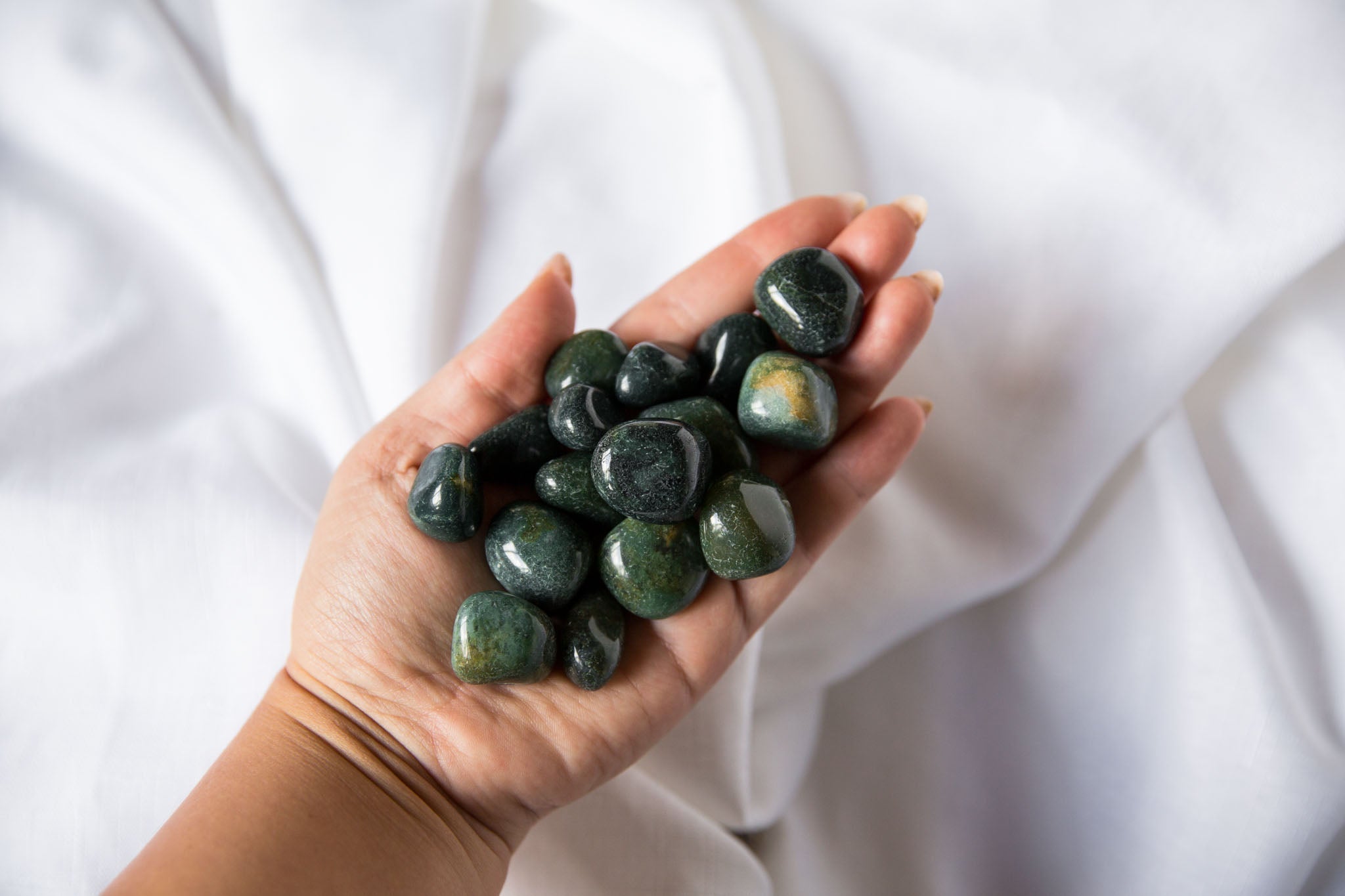 Moss Agate Tumblestone - Premium Crystals + Gifts from Clarity Co. - NZ's Favourite Online Crystal Shop
