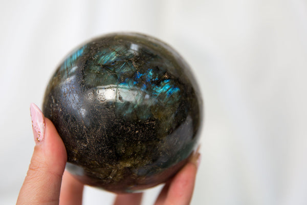 Labradorite Sphere #1 - Premium Crystals + Gifts from Clarity Co. - NZ's Favourite Online Crystal Shop