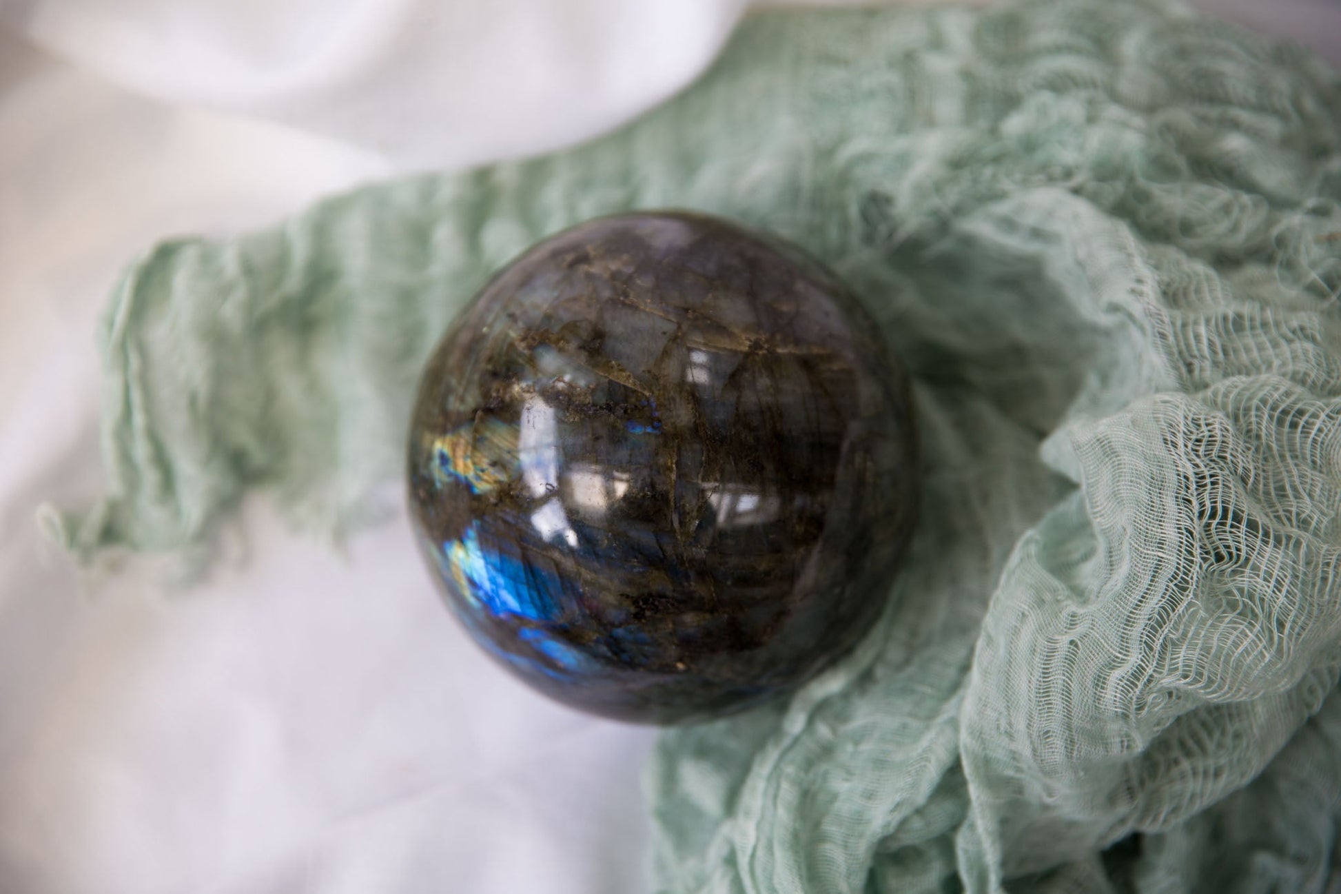 Labradorite Sphere #2 - Premium Crystals + Gifts from Clarity Co. - NZ's Favourite Online Crystal Shop