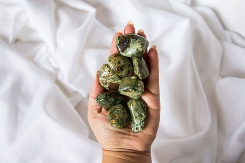 Rhyolite Rainforest Jasper XL Tumblestones - Premium Crystals + Gifts from Clarity Co. - NZ's Favourite Online Crystal Shop