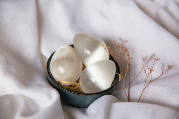 Satin Spar (Selenite) Egg - Premium Crystals + Gifts from Clarity Co. - NZ's Favourite Online Crystal Shop