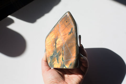 Sunset Labradorite Freeform (Orange Flash) #2 - Premium Crystals + Gifts from Clarity Co. - NZ's Favourite Online Crystal Shop