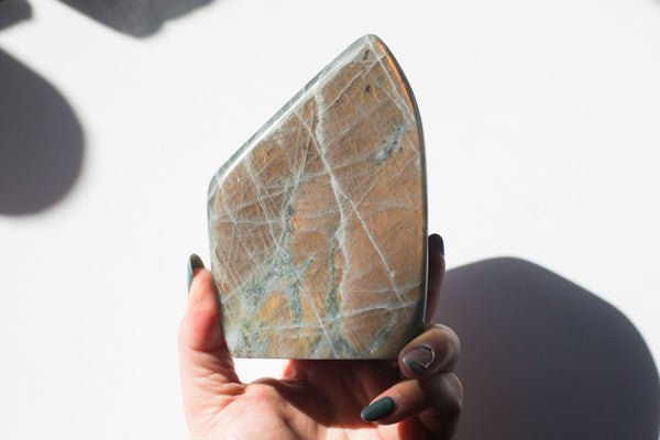 Sunset Labradorite Freeform (Orange Flash) #2 - Premium Crystals + Gifts from Clarity Co. - NZ's Favourite Online Crystal Shop
