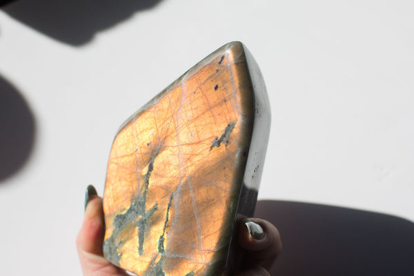 Sunset Labradorite Freeform (Orange Flash) #2 - Premium Crystals + Gifts from Clarity Co. - NZ's Favourite Online Crystal Shop