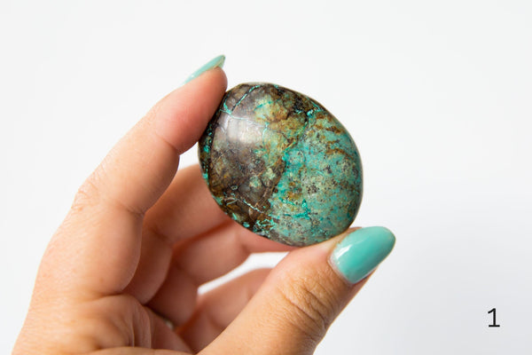 Chrysocolla Palmstones - Premium Crystals + Gifts from Clarity Co. - NZ's Favourite Online Crystal Shop
