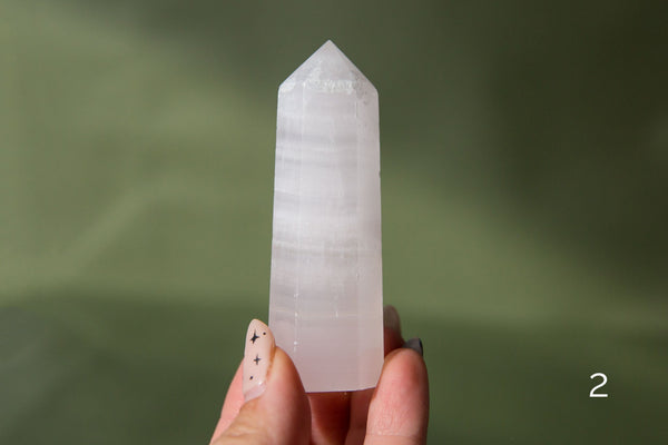 Mangano Calcite Polished Points - Premium Crystals + Gifts from Clarity Co. - NZ's Favourite Online Crystal Shop
