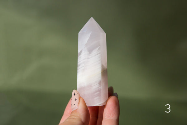 Mangano Calcite Polished Points - Premium Crystals + Gifts from Clarity Co. - NZ's Favourite Online Crystal Shop