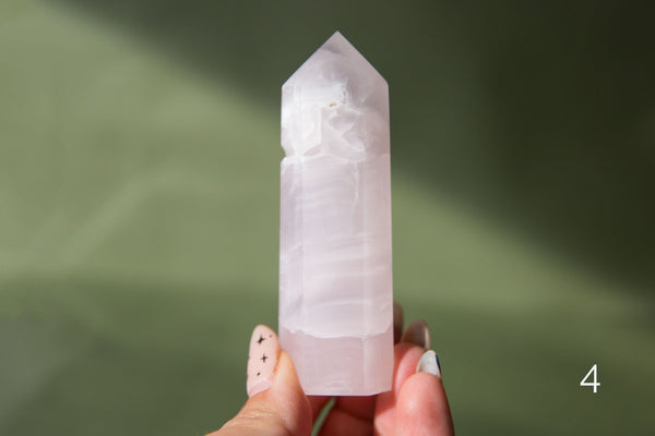 Mangano Calcite Polished Points - Premium Crystals + Gifts from Clarity Co. - NZ's Favourite Online Crystal Shop