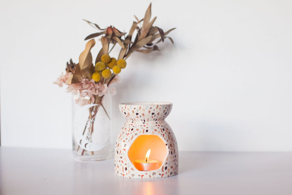 Terrazzo Print Oil Burner - Premium Crystals + Gifts from Clarity Co. - NZ's Favourite Online Crystal Shop