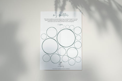My Qualities Soul-Worksheet (Free Digital Download) - Premium Crystals + Gifts from Clarity Co. - NZ's Favourite Online Crystal Shop