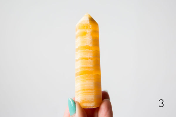 Banded Orange Calcite Polished Points - Premium Crystals + Gifts from Clarity Co. - NZ's Favourite Online Crystal Shop