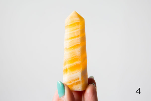 Banded Orange Calcite Polished Points - Premium Crystals + Gifts from Clarity Co. - NZ's Favourite Online Crystal Shop