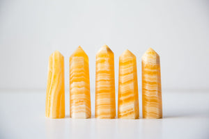 Banded Orange Calcite Polished Points - Premium Crystals + Gifts from Clarity Co. - NZ's Favourite Online Crystal Shop