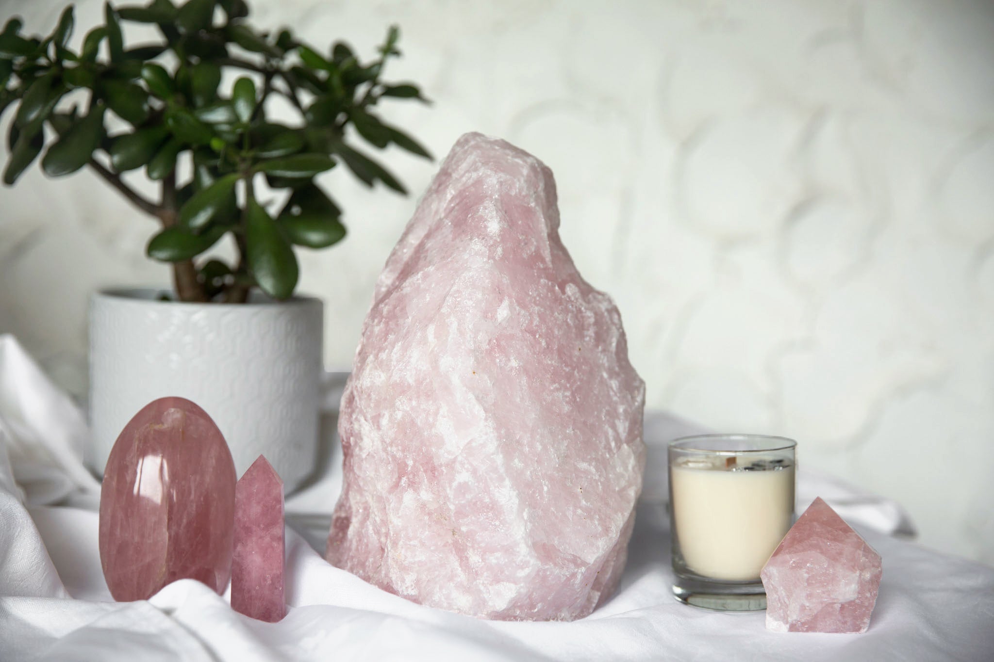 Rose Quartz XL Cut Base Rough - Premium Crystals + Gifts from Clarity Co. - NZ's Favourite Online Crystal Shop