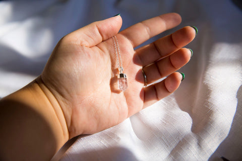 Rose Quartz Dainty Point Necklace - Premium Crystals + Gifts from Clarity Co. - NZ's Favourite Online Crystal Shop